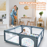 Indoor/Outdoor X-Large Gated Breathable-mesh Babies & Toddlers Playpen/Play yard