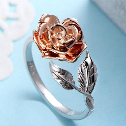 A Simple Copper+Zircon Rose Adjustable Ring - StoreFour