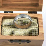 Oak Wood Inner Layer Men's Silver Tungsten Carbide Ring | All Occasions - StoreFour