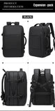 17.3 Laptop Waterproof Men's Expandable Travel Business Aesthetic Backpack