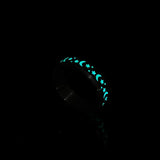 Stainless Steel Star Spinner Glow-in-the-Dark Ring - StoreFour