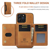 2 In 1 Detachable Magnetic Leather Card Case/Wallet for iPhone 14 13 12 11 and More