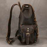 Genuine First-Layer Cowhide Flip Leather 36-55L Capacity Backpack |Travel| Adventure| Business - StoreFour