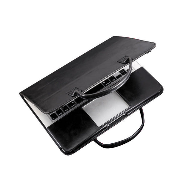 Business Laptop Bag in sleek black with a top handle and spacious interior for organizations