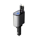 4 in 1 iPhone Galaxy 120W Metal Fast Car Charger | USB And TYPE-C Adapter