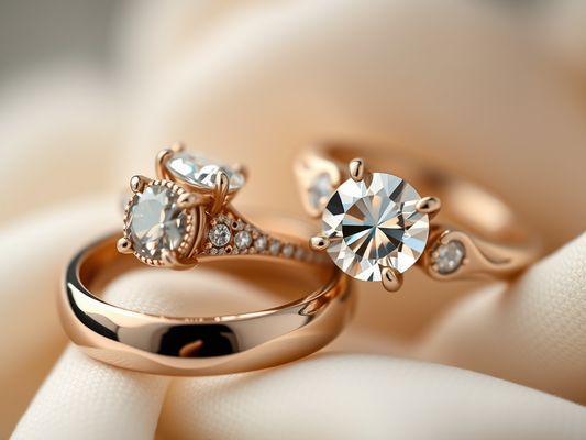 Elegant gold rings with sparkling diamonds, perfect as the best rings to express sincere love