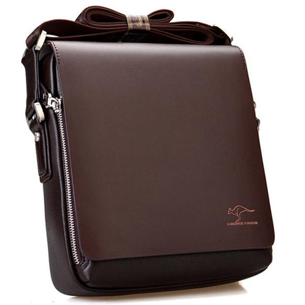 Modern slim work backpacks in dark brown leather with sleek design and zipper details