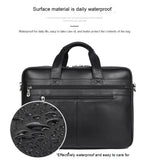 Waterproof Genuine Leather Business Handbag|Comfortable Texture|Carry-on Ready