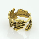 Gold/Silver-plated Authentic Simple Leaf/Feather-shaped ring for Her