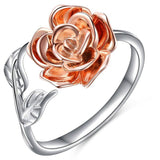 A Simple Copper+Zircon Rose Adjustable Ring