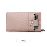 Multifunctional Women's Long Leather Phone Wallet/Case|Soft Leather Zipper