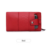 Multifunctional Women's Long Leather Phone Wallet/Case|Soft Leather Zipper