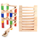 Parent-Child Educational/Fun Toy for Ball Slide Wooden Track Building