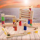 Parent-Child Educational/Fun Toy for Ball Slide Wooden Track Building