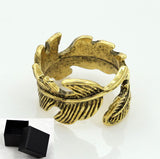 Gold/Silver-plated Authentic Simple Leaf/Feather-shaped ring for Her