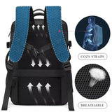 17.3-inch laptop backpack for men featuring breathable mesh back and cozy padded straps
