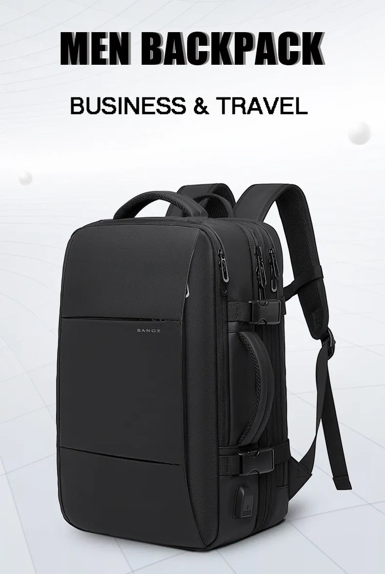 Stylish 17.3-inch laptop backpack for men with multiple compartments for business and travel