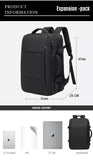 Stylish 17.3-inch laptop backpack for men with spacious compartments and padded straps
