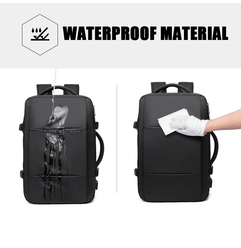 17.3-inch laptop backpack for men made from waterproof material for protection and durability