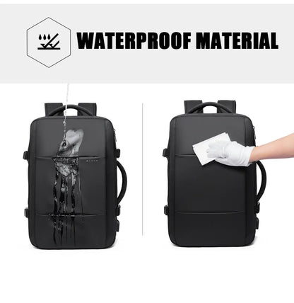 17.3-inch laptop backpack for men made from waterproof material for protection and durability