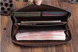 Genuine Soft Handmade Sheepskin Retro Long Wallet