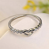 Simple Korean-style Heart-shaped Love Ring