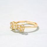 Korean-Style, Yellow Copper Gold-Plated women's Ring