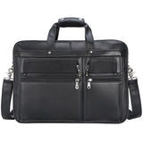 Tiding First Layer Cowhide Leather 17-inch Laptop Business Bag