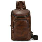 Retro Genuine Crazy Horse Skin Leather Wear-resistant Shoulder Bag