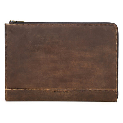 Crazy Horse Leather Laptop Bag with a sleek design and durable construction for everyday use