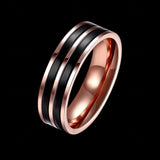 Matte-finished Exterior, Highly-polished Interior, Durable Titanium Ring for Men