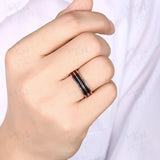 Matte-finished Exterior, Highly-polished Interior, Durable Titanium Ring for Men