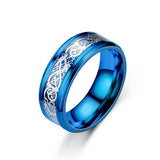 Dragon Pattern Men's Stainless Steel Rings