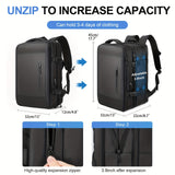 Versatile Business Travel Backpack - Expandable for Work and Laptop Storage
