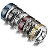 Dragon Pattern Men's Stainless Steel Rings