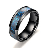 Dragon Pattern Men's Stainless Steel Rings