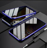 iPhone Flip Metal Frame Magnetic Protective Shell/Case with Privacy Glass