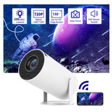 720P 180-degree portable home projector with auto focus and DSP stereo sound