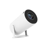 720P 180-degree portable home projector with sleek design and adjustable stand