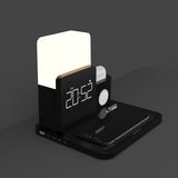 Advanced 6 In 1 Wireless Charging Station + Night Light, Alarm Clock, Phone Stand