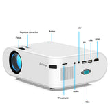 720p Multi-interface Portable Smart Projector for Home, Office and Outdoors