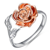 A Simple Copper+Zircon Rose Adjustable Ring