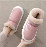 Warm Winter Home Cute Slippers Plush Fleece High Back