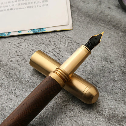 The Hemmingway | Handmade Wood and Brass Fountain Pen