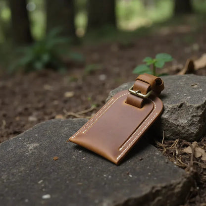 The Voyager Tag | Full-Grain Leather Luggage Tag