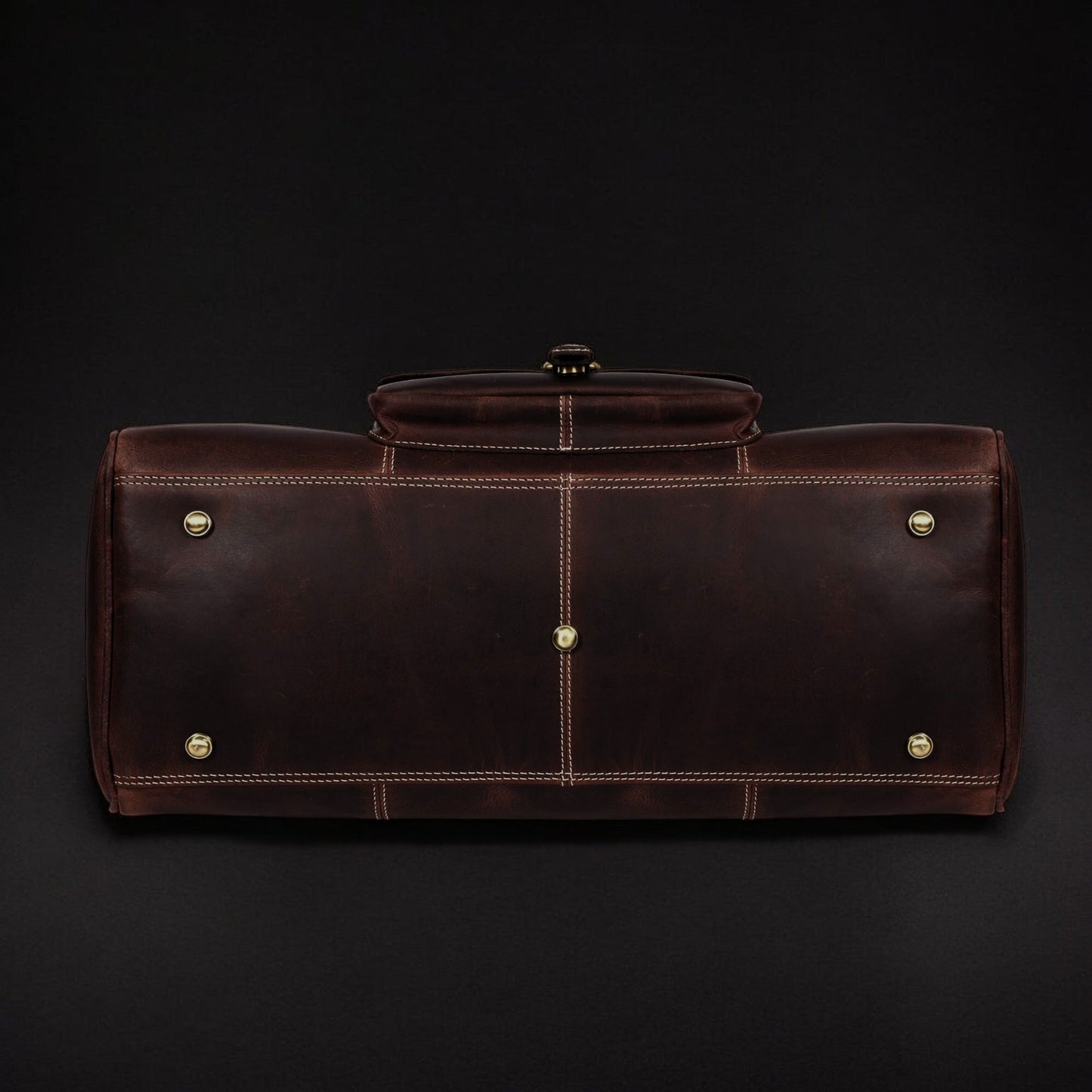 The Voyager Duffle — Brown Full-Grain Distressed Canadian Leather Duffle Bag