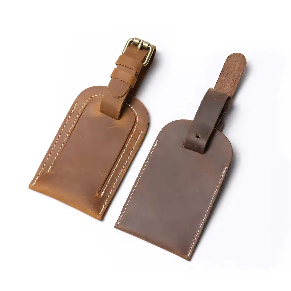 The Voyager Tag | Full-Grain Leather Luggage Tag