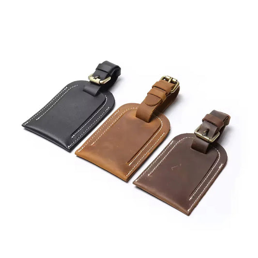 The Voyager Tag | Full-Grain Leather Luggage Tag