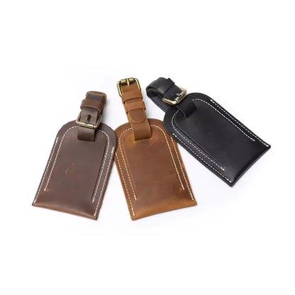 The Voyager Tag | Full-Grain Leather Luggage Tag