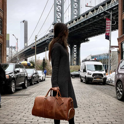 The Dagny | Full-Grain Leather Weekender Bag